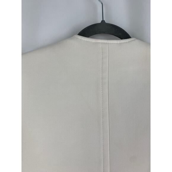 Zara Woman Jacket Coat Size Small Tassel Cuffs New Off White Blazer New Flawed - Picture 11 of 12